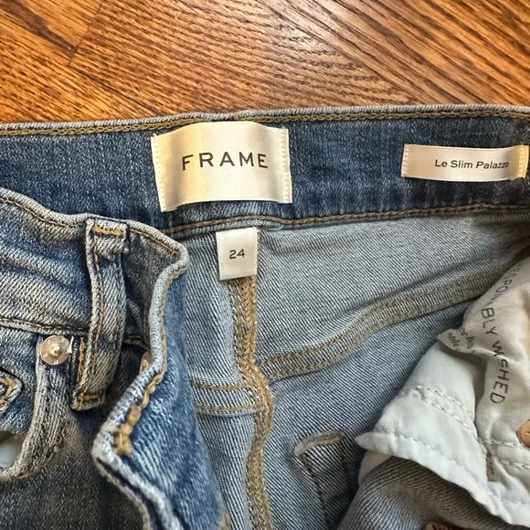 Frame Denim or slim Palazzo Sz 24 Drizzle - Picture 3 of 8